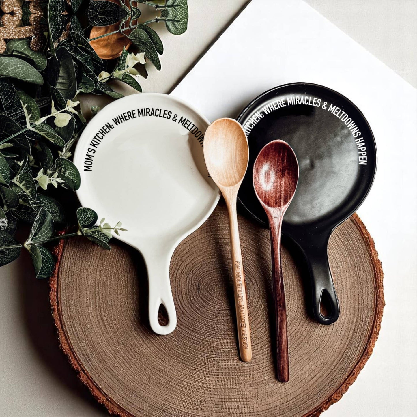 Lick The Spoon | Spoon Rest + Wooden Spoon Gift Set