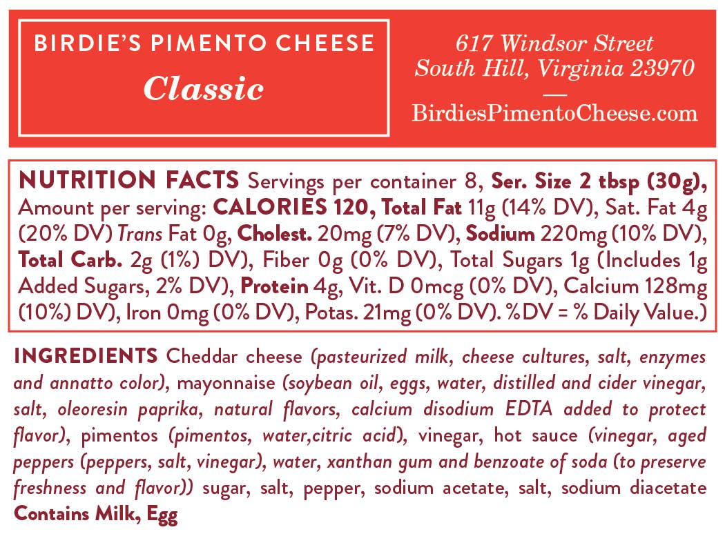 Birdie's Pimento Cheese - Booster Pack: Click the box, give us the details