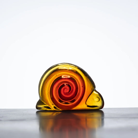 Blenko Tangerine Snail
