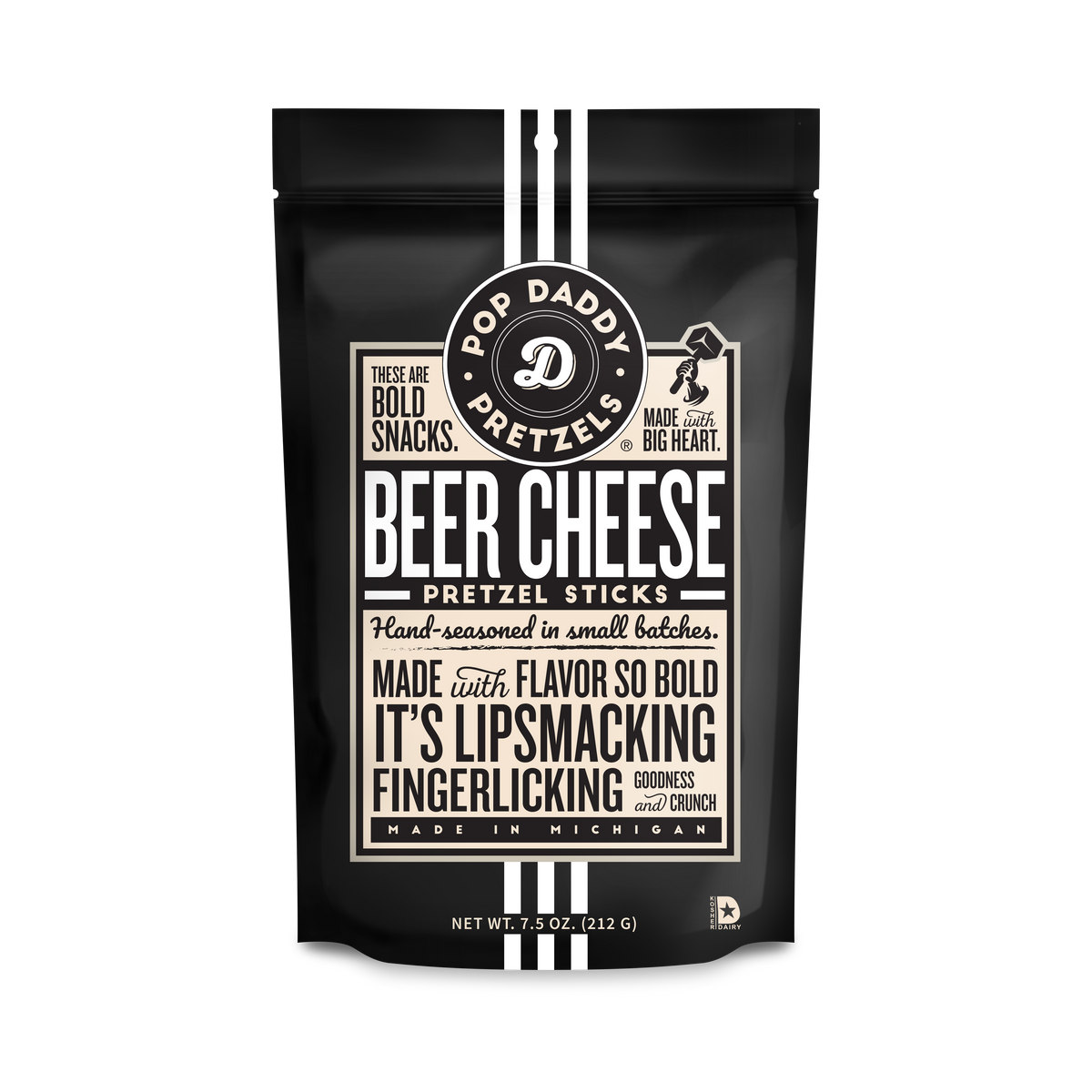 Pop Daddy Snacks - Seasoned Pretzels - 7.5oz - Beer Cheese
