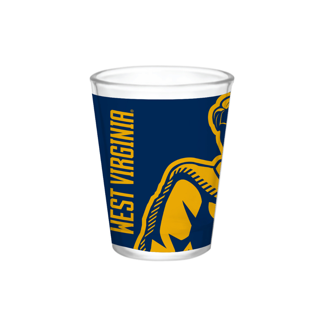 2oz West Virginia Mountaineers Logo Collector Glass