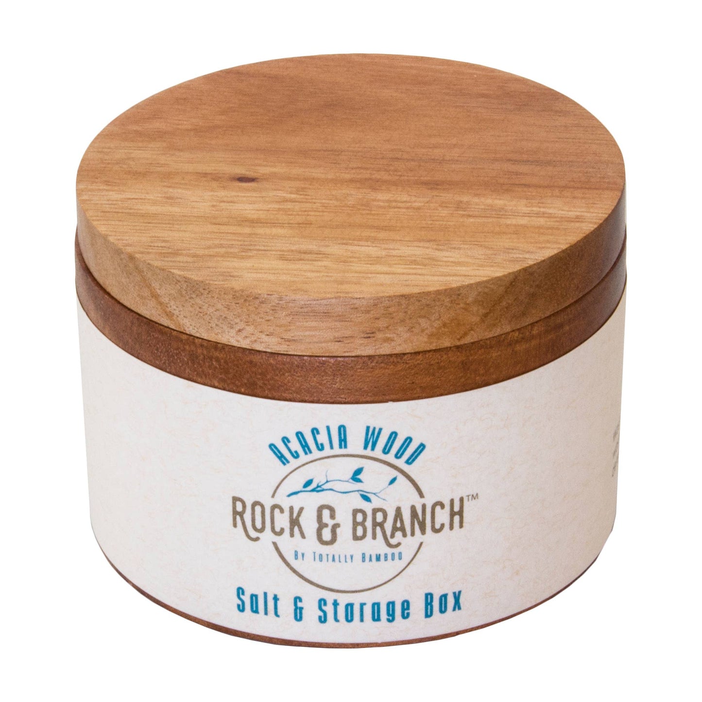 Totally Bamboo - Rock & Branch® Acacia Salt Cellar with Swivel Lid