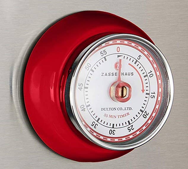 "Retro" Kitchen Timer, Red, 2.75” x 1.25"