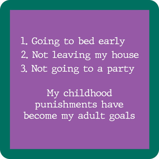 COASTER Childhood Punishments | Funny Gift | Home Bar Decor