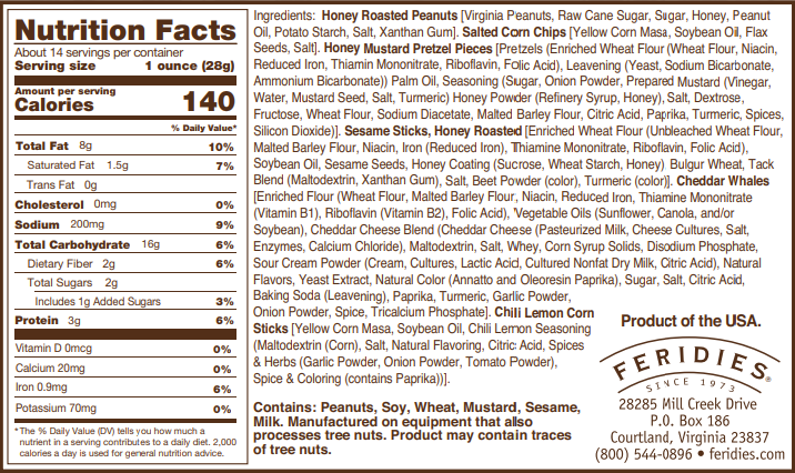 FERIDIES - 14oz 5 O'clock Crunch Snack Mix