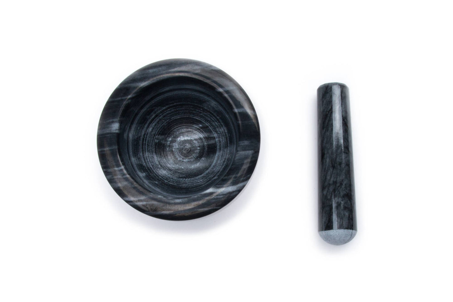 Fox Run Marble Mortar and Pestle, Black, 4"