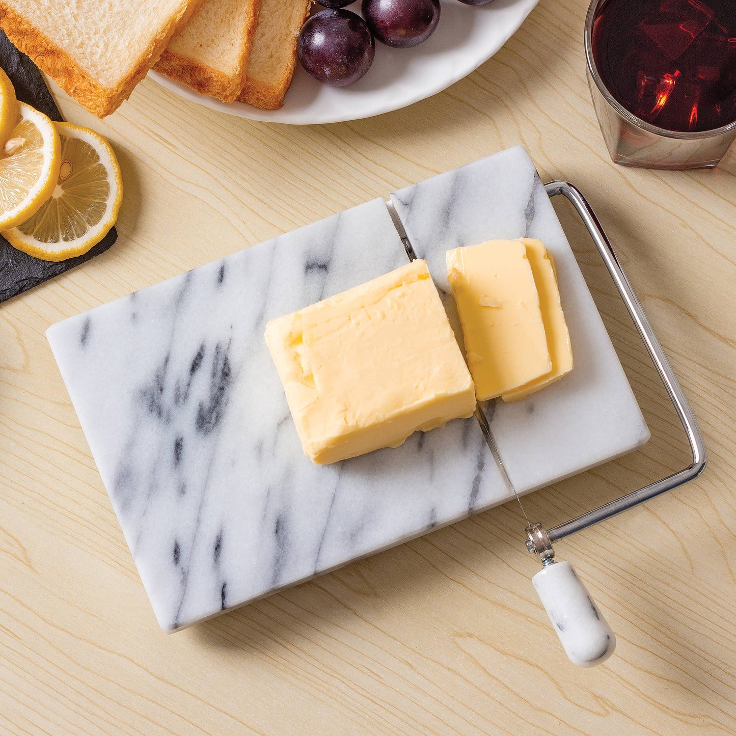 Fox Run Marble Cheese Slicer, 2 Replacement Wires, 8" x 5"