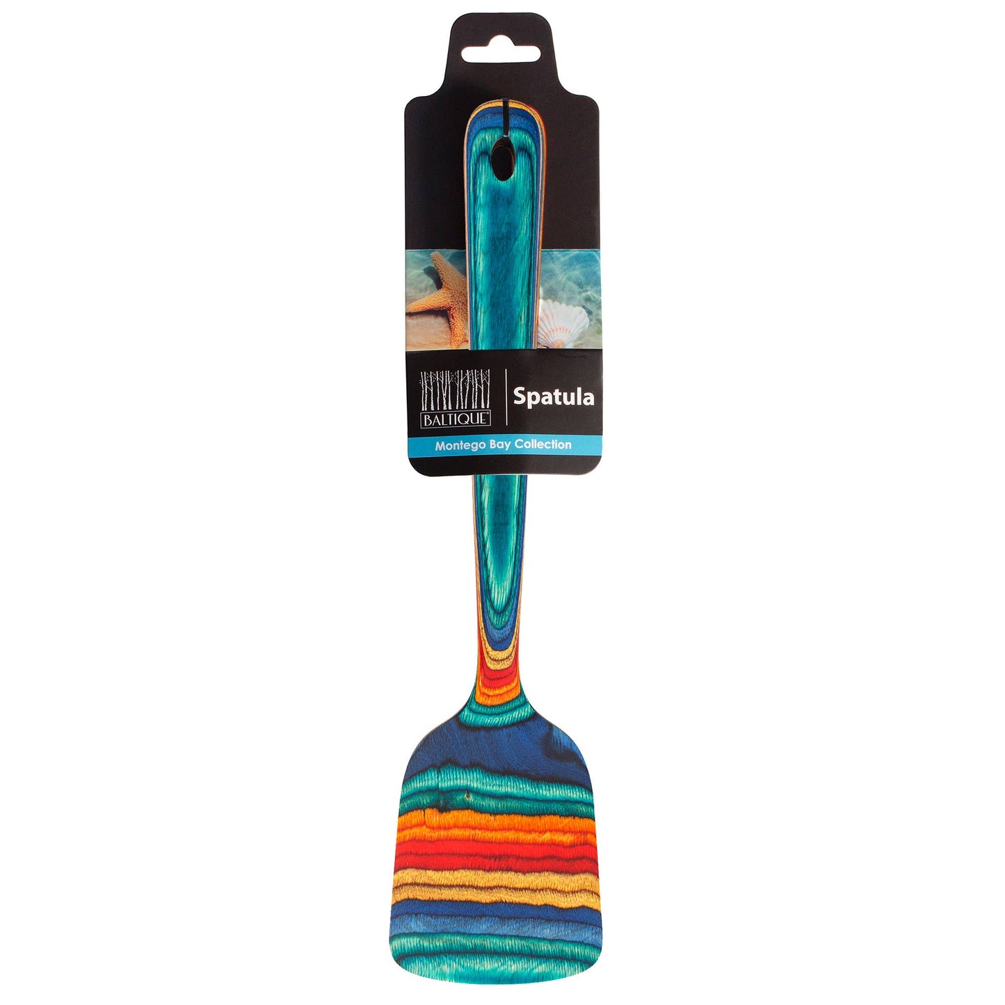 Totally Bamboo - Baltique® Montego Bay Colorful Wooden Spatula, 12.5"