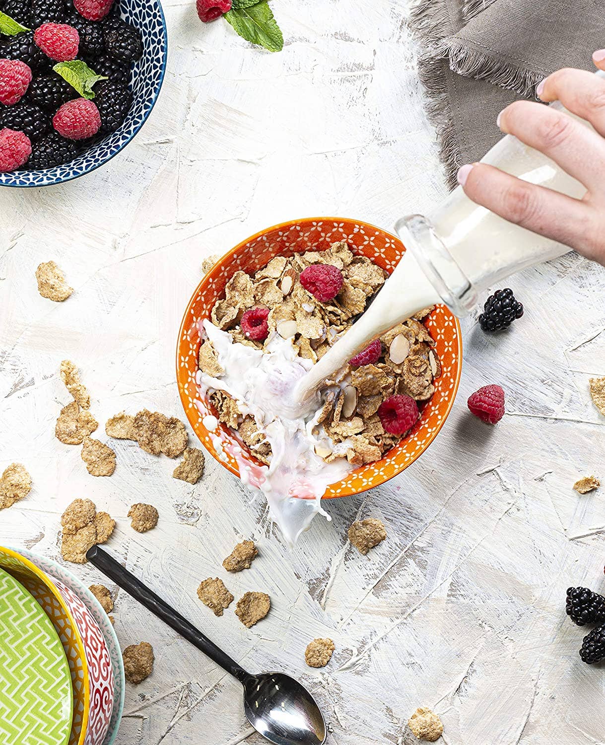 Kook Geometric Cereal Bowls, 18 oz, Set of 6