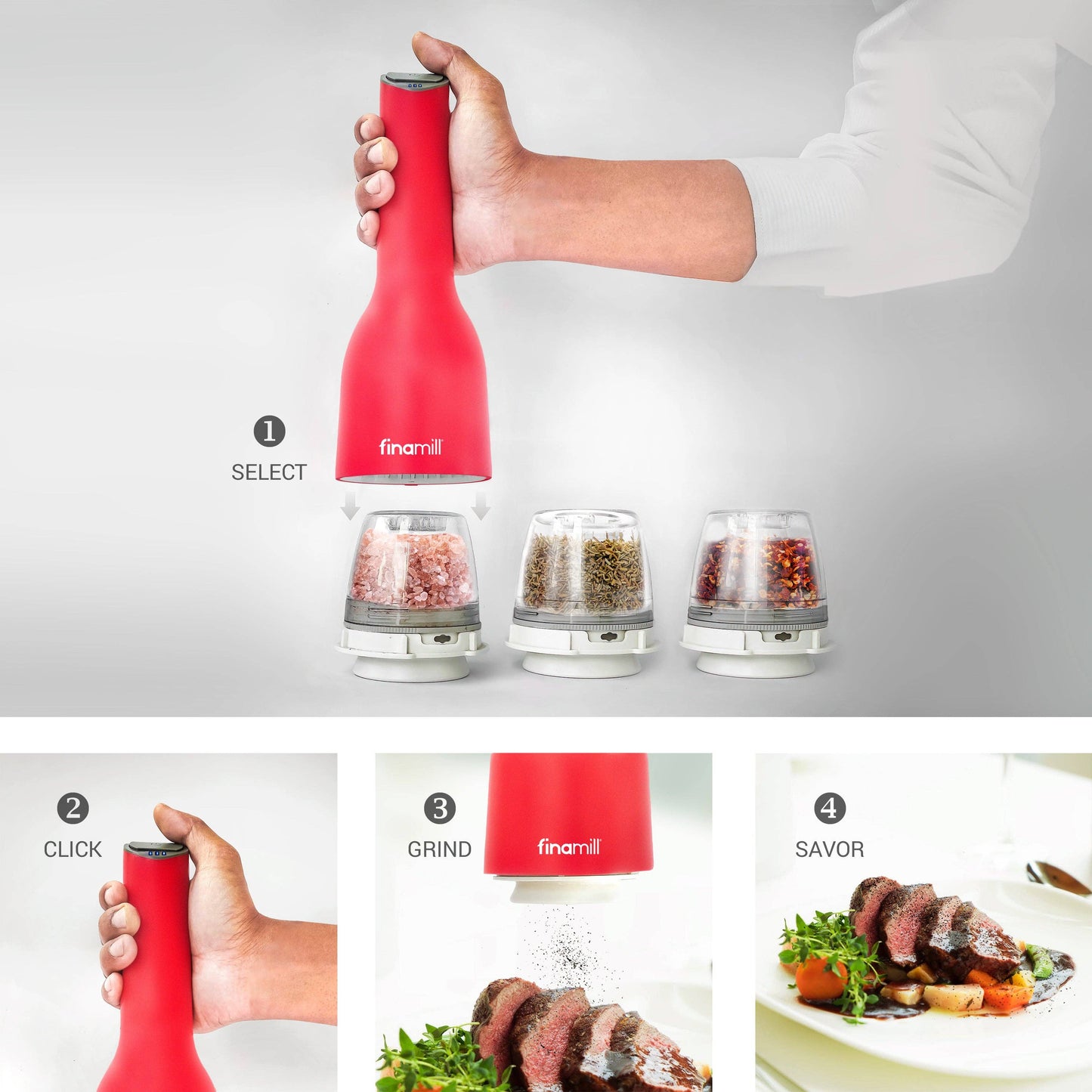 FinaMill Rechargeable - 1 Mill 1 ProPlus 1 PepperPod