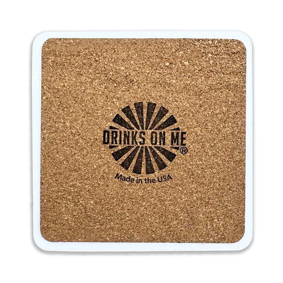 Drinks on Me - COASTER My Back goes Out | Funny Home Gift | Home Bar Deco
