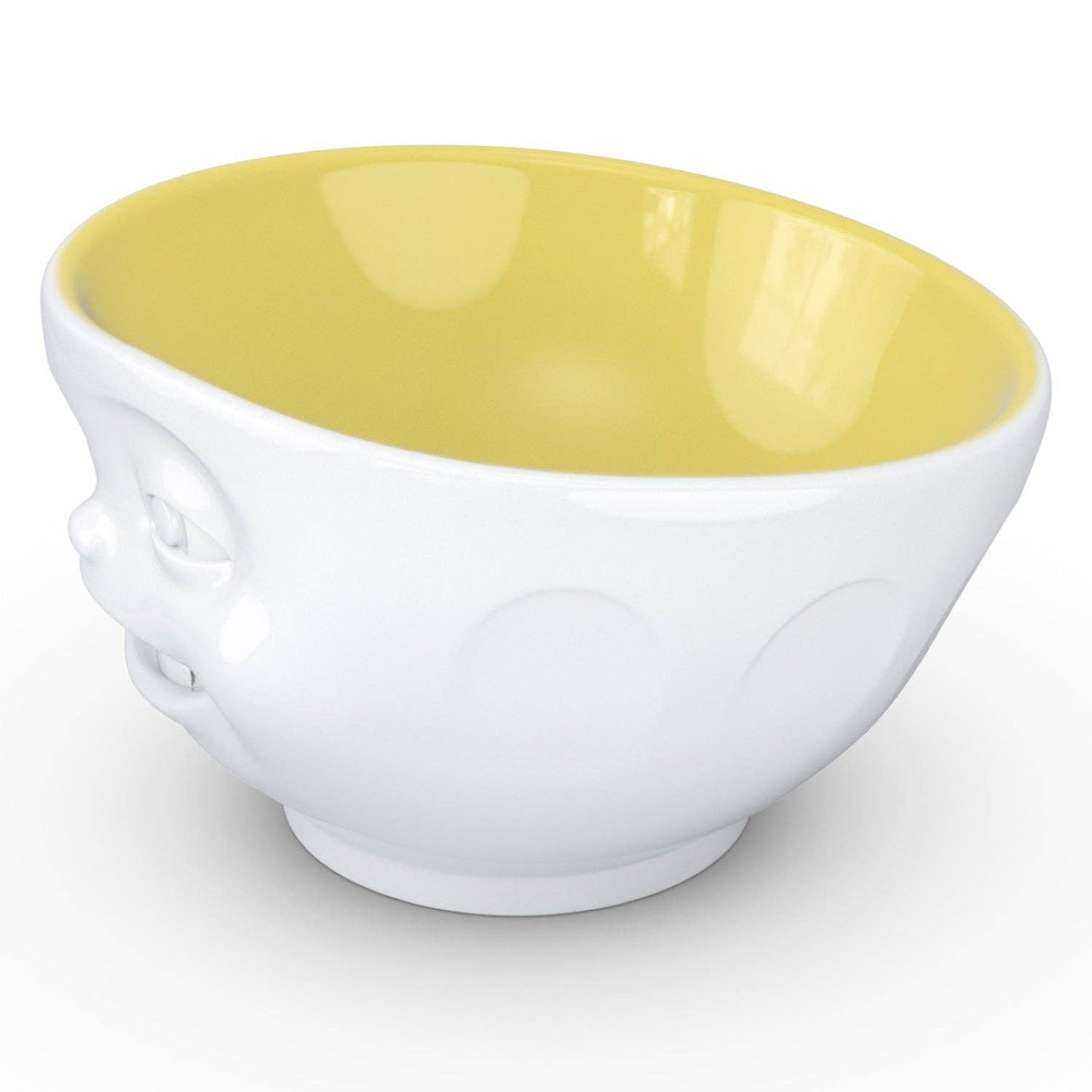 16 Oz. Bowl, Winking Face, Saffron Color Inside