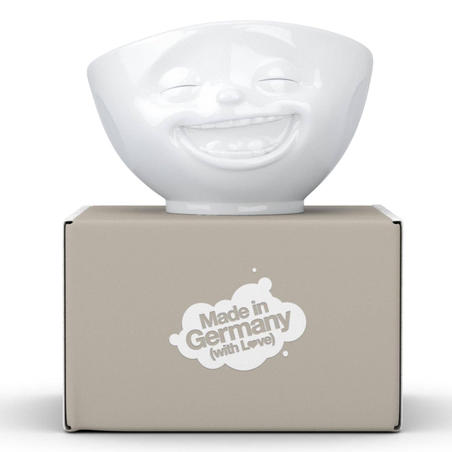 Fiftyeight Products - 16 Oz. Bowl, Laughing Face, White