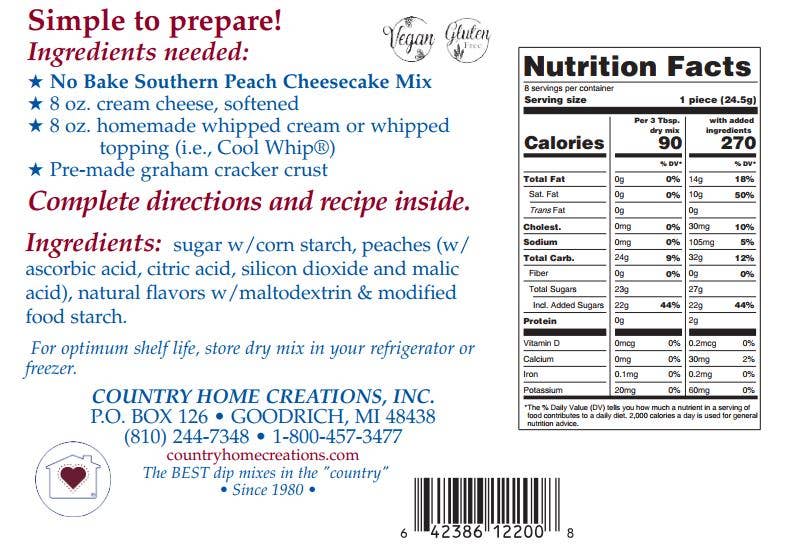 Country Home Creations - No Bake Southern Peach Cheesecake Mix