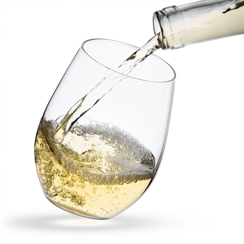 JoyJolt - Spirits Stemless White or Red Wine Glasses - Set of 2