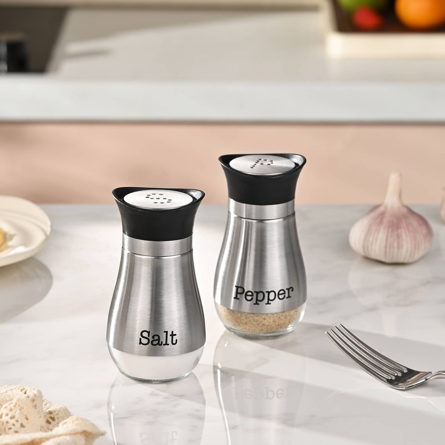 Fox Run Brands - Fox Run Modern Salt and Pepper Shakers, Set of 2, 4 Ounce