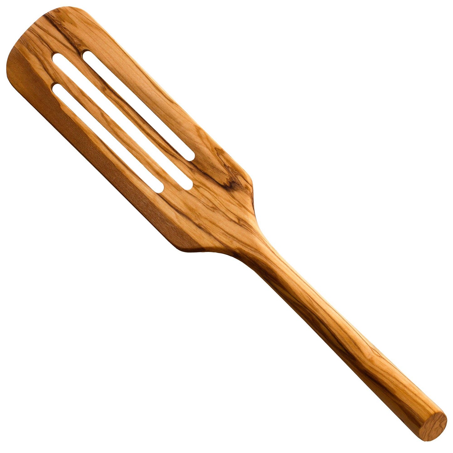 Totally Bamboo - Rock & Branch® Olive Wood Slotted Spurtle, Safe for Nonstick