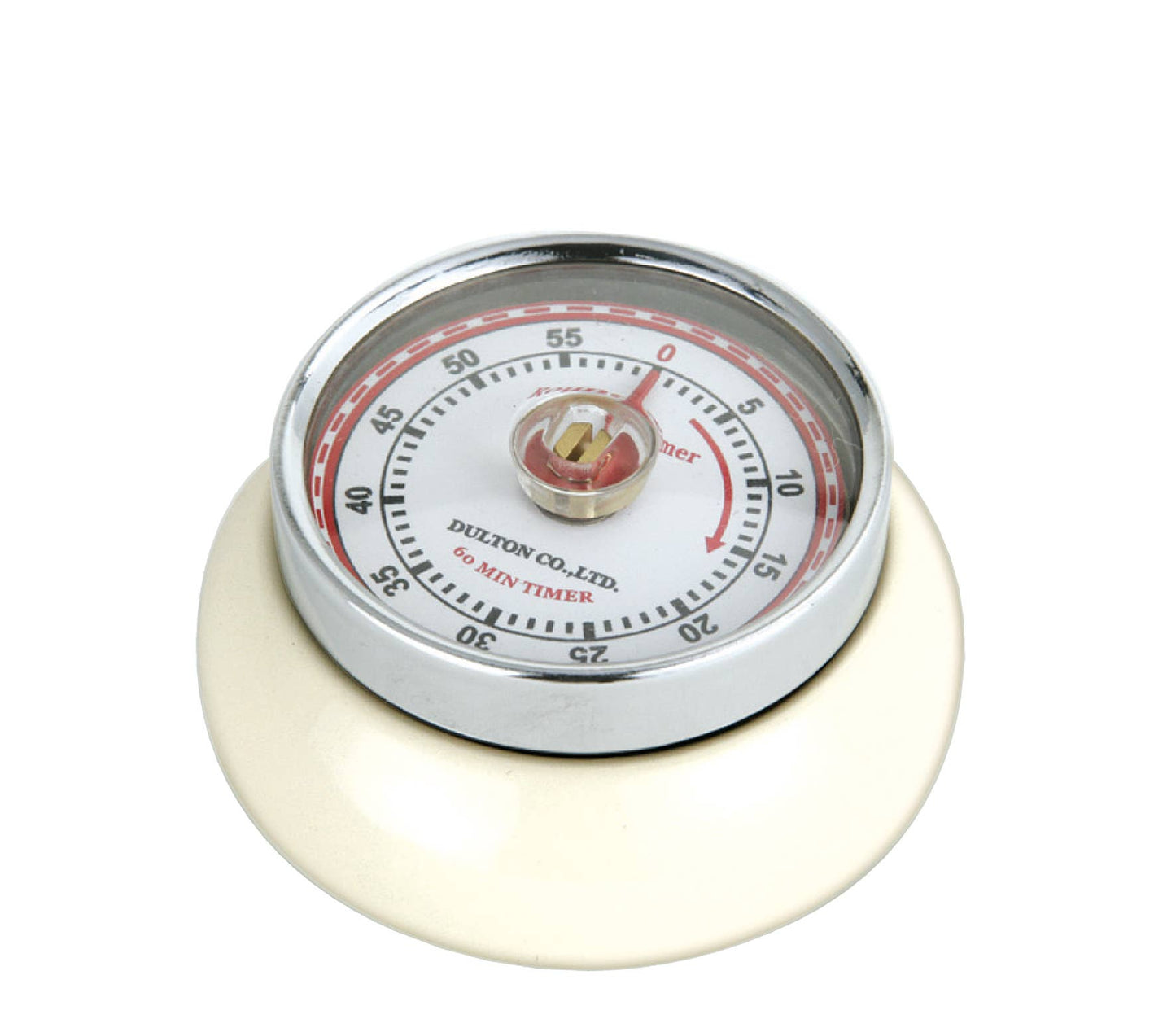 "Retro" Kitchen Timer, Cream, 2.75” x 1.25"