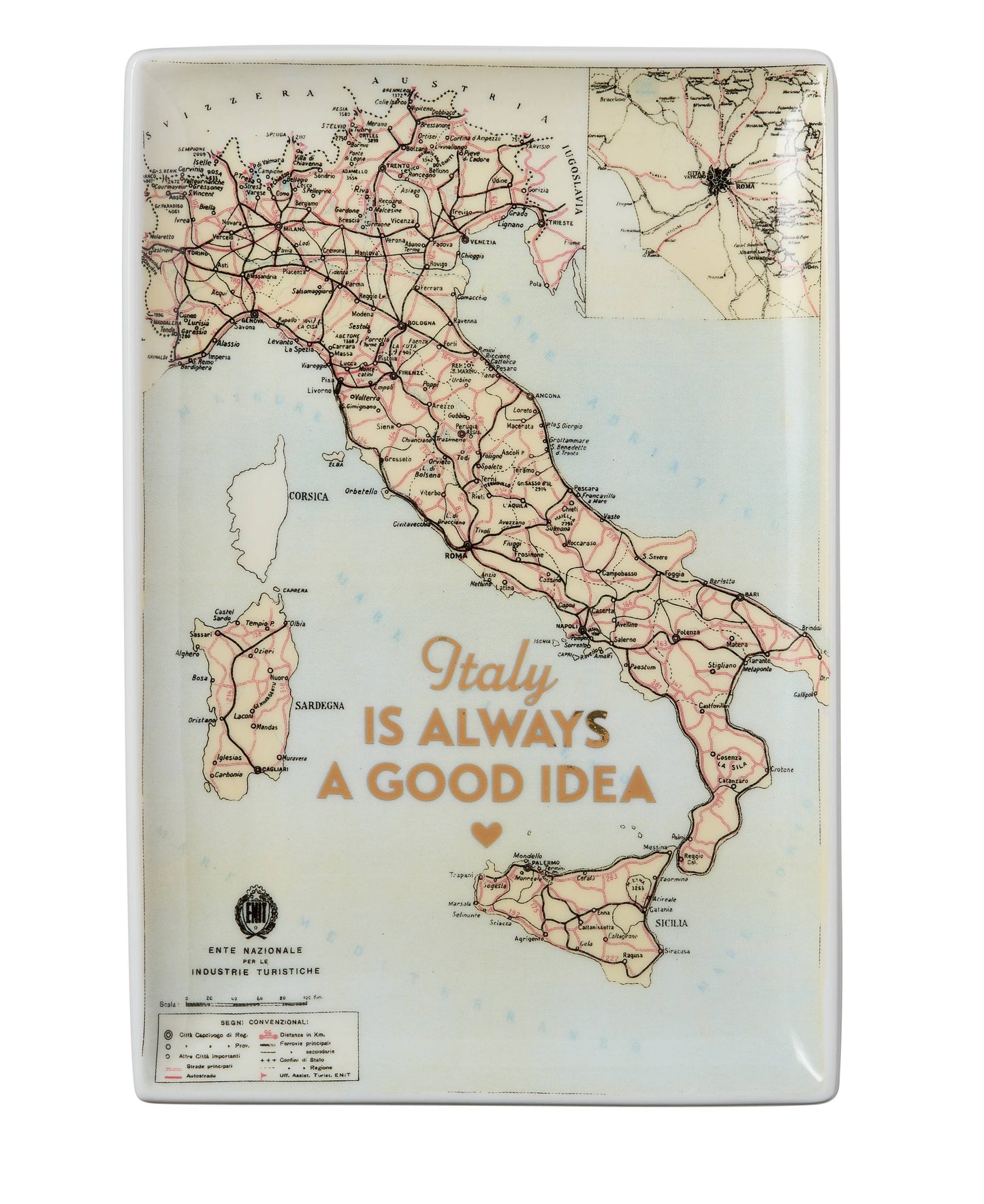 Rosanna - The Grand Tour Italy Tray Map