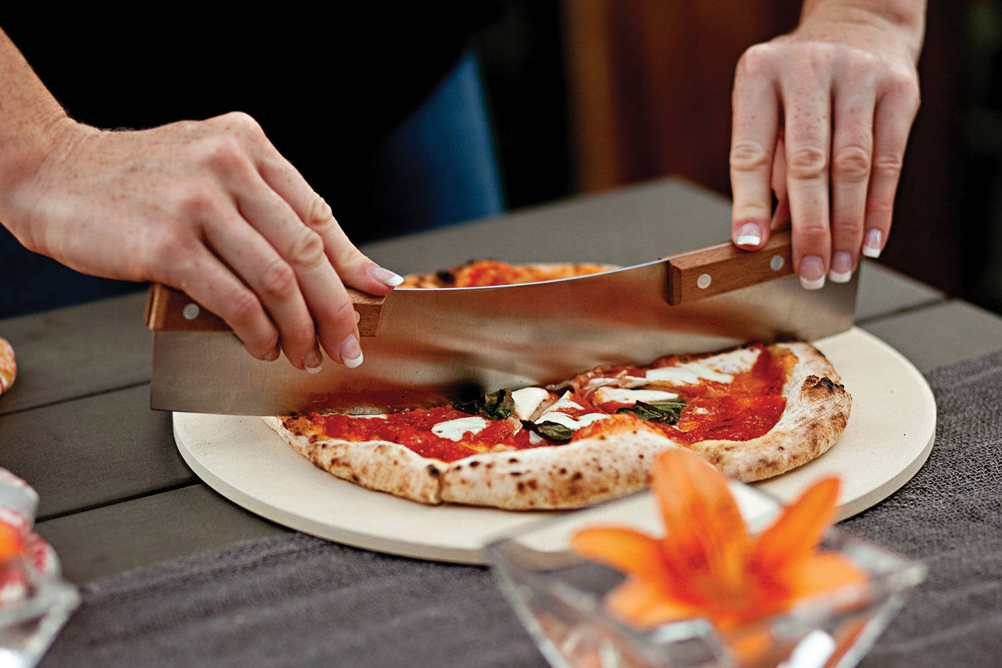 Fox Run Brands - Outset Round Pizza Grill Stone, 13"