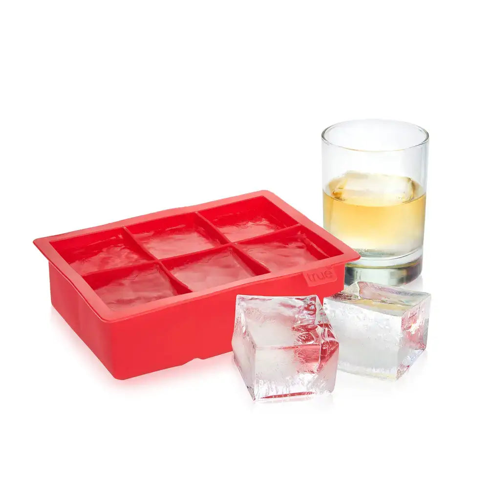 Colossal Silicone 2" Ice Cube Tray - Gray or Red