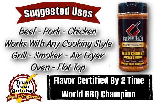 Butcher BBQ Inc - Wild Cherry Flavor Rub / Barbecue Seasoning / Spice