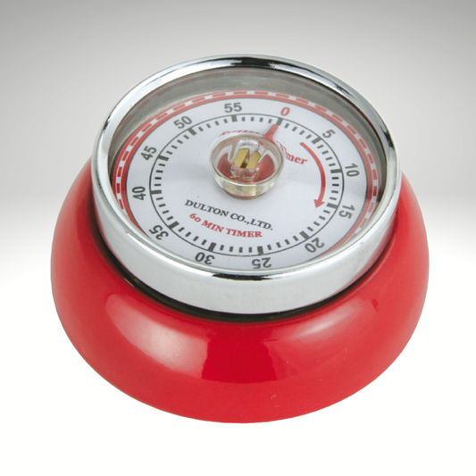 "Retro" Kitchen Timer, Red, 2.75” x 1.25"