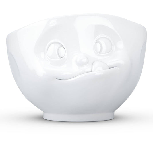 16 Oz. Bowl, Tasty Face, White