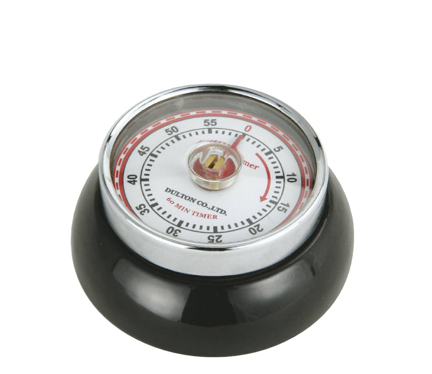"Retro" Kitchen Timer, Black, 2.75” x 1.25"