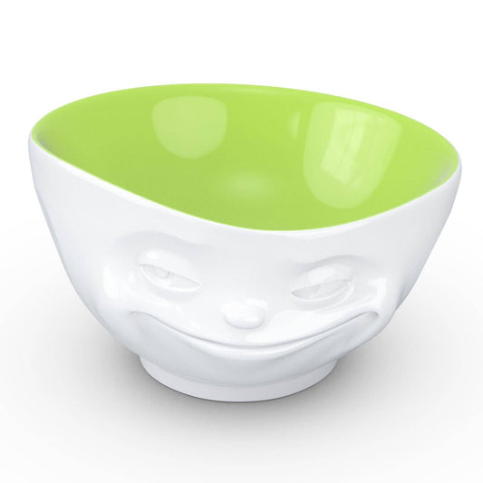 Fiftyeight Products - 16 Oz. Bowl, Grinning Face, Pistachio Color Inside