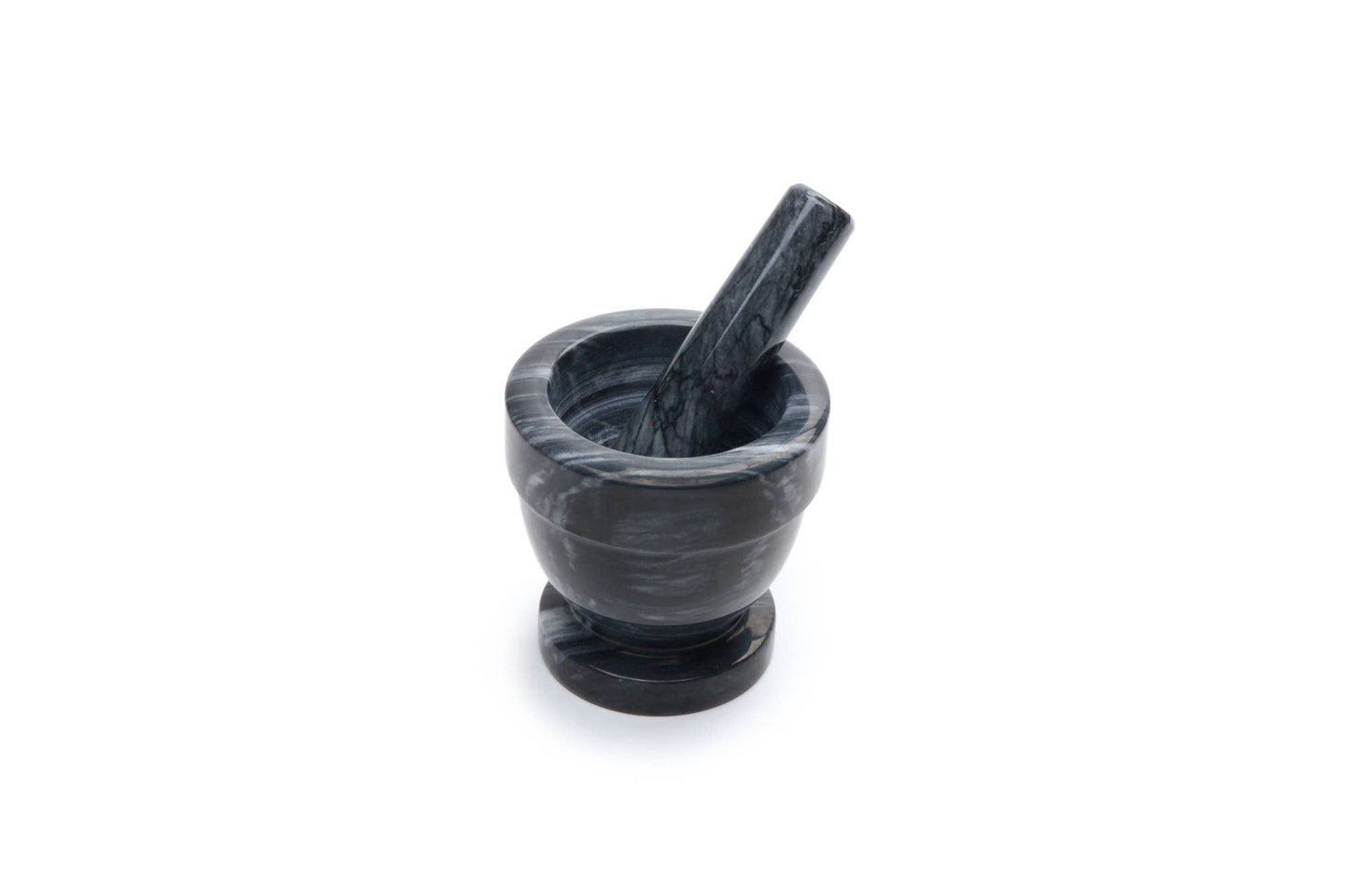 Fox Run Marble Mortar and Pestle, Black, 4"