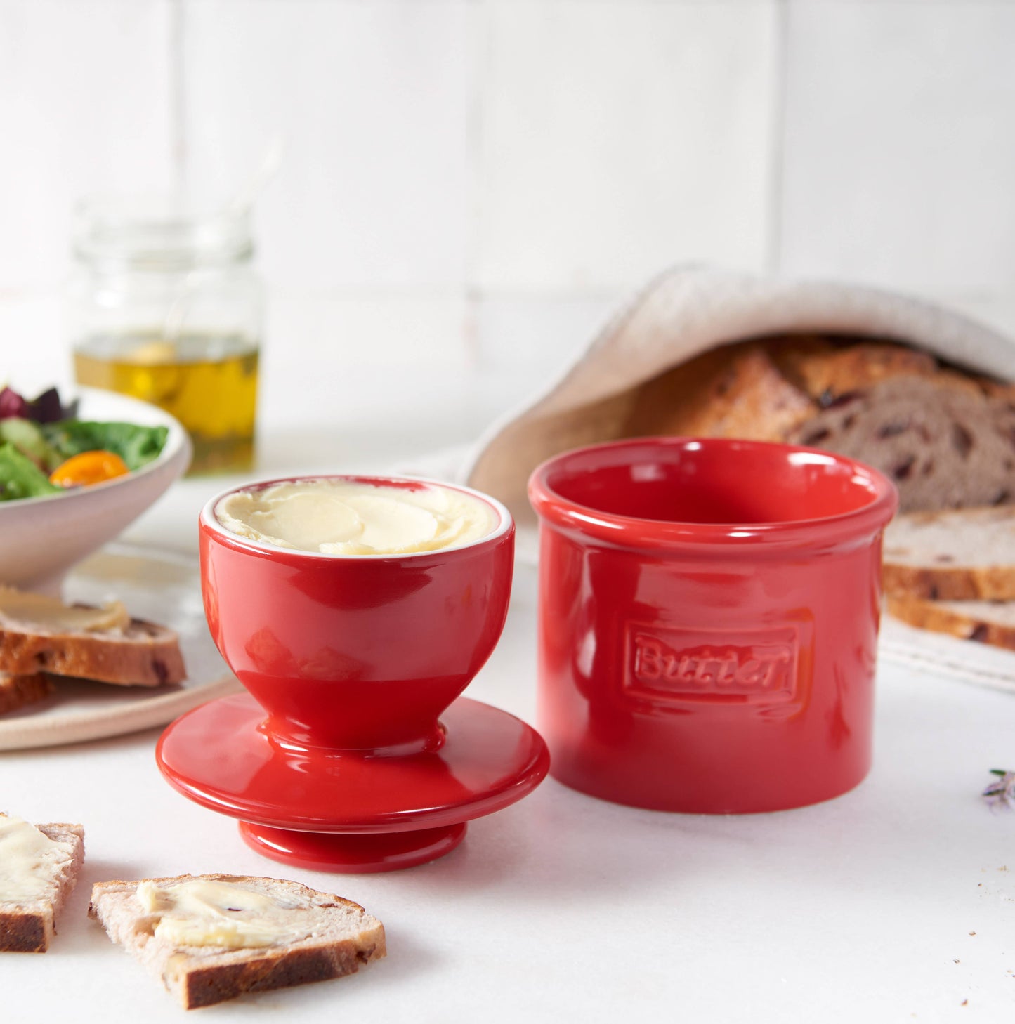 The Original Butter Bell® Crock - The Original Butter Bell® Crock - Cafe Maraschino Red