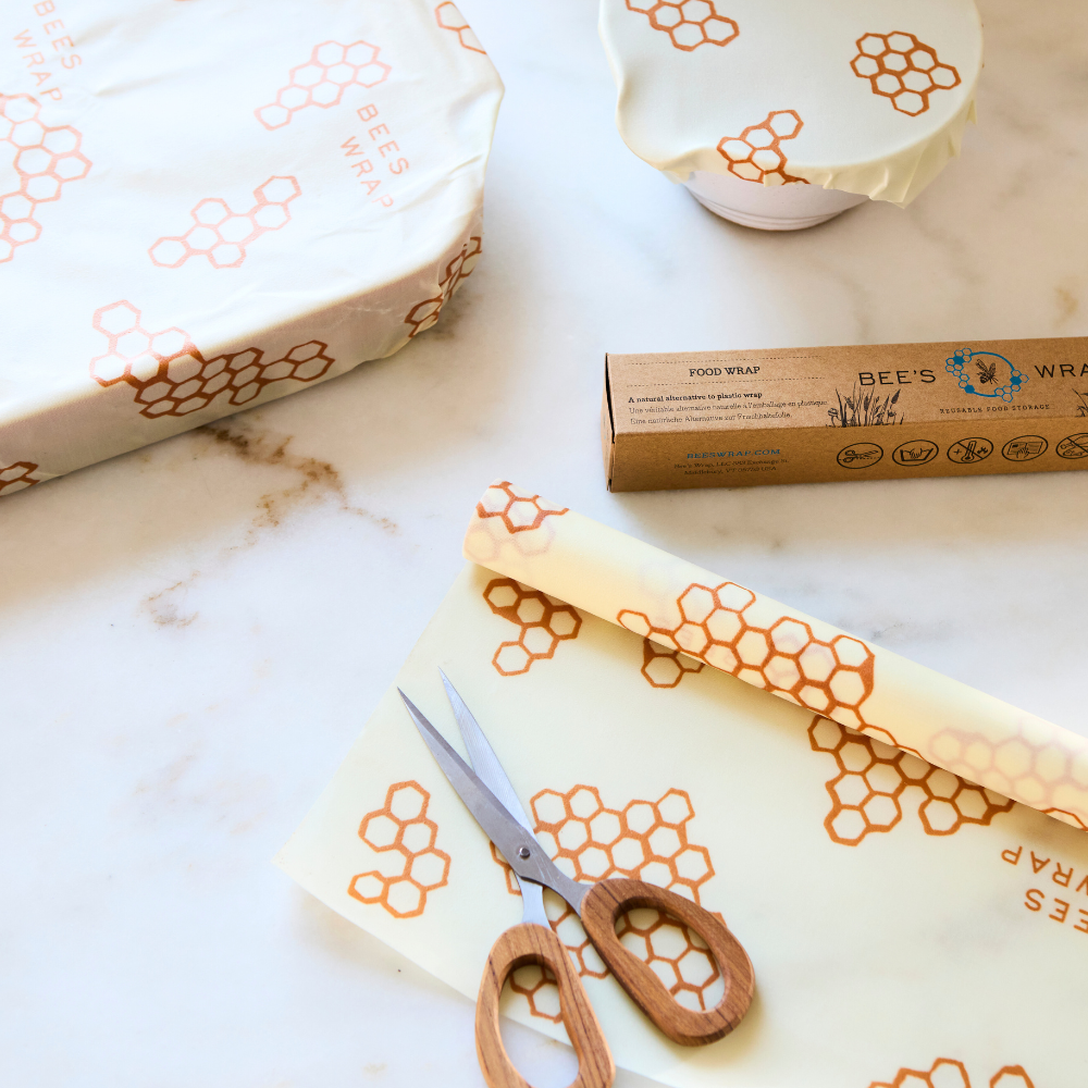 Bee's Wrap - Bees Wrap Reusable Beeswax Food Wrap Roll - Honeycomb Print