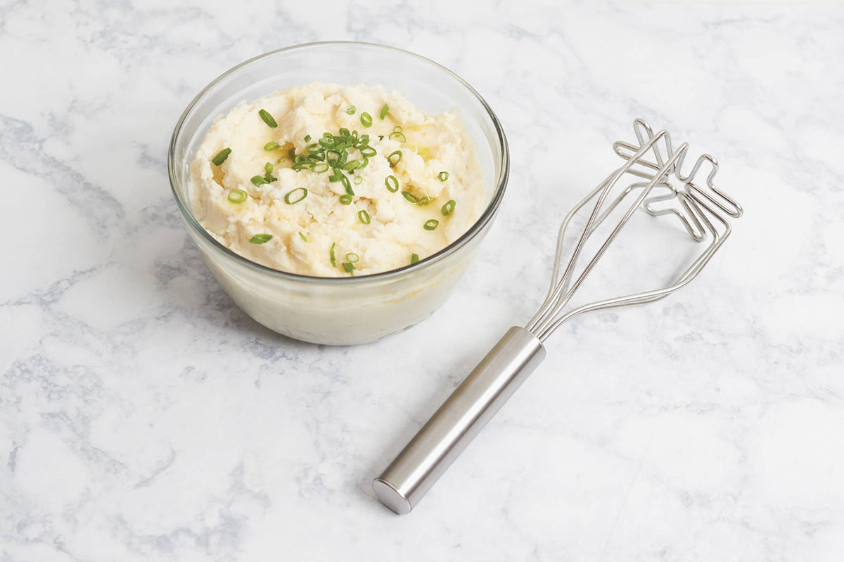 Fox Run Brands - Fox Run 2-in-1 Mixer Stainless Steel Potato Masher, 10.5"