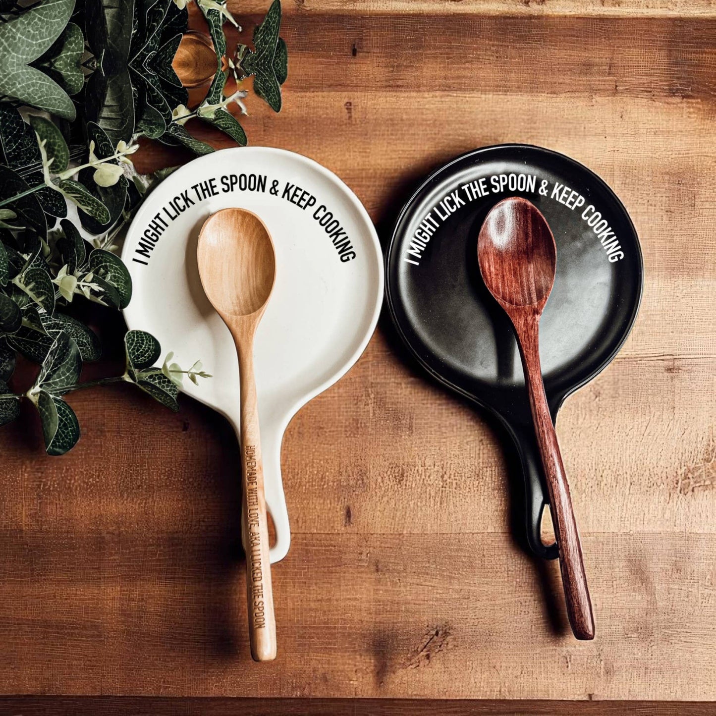 Lick The Spoon | Spoon Rest + Wooden Spoon Gift Set