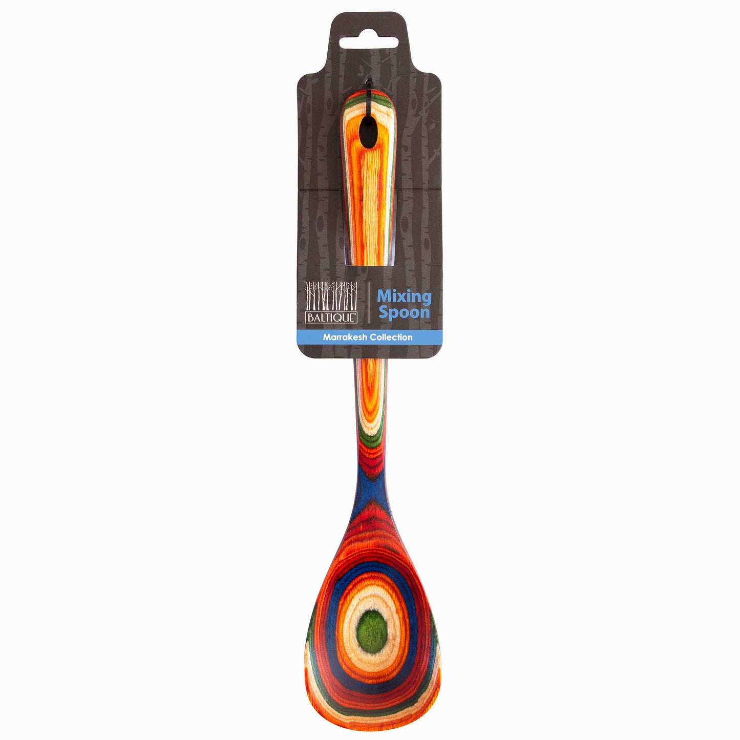 Totally Bamboo - Baltique® Marrakesh Colorful Wooden Cooking Spoon, 12.5"