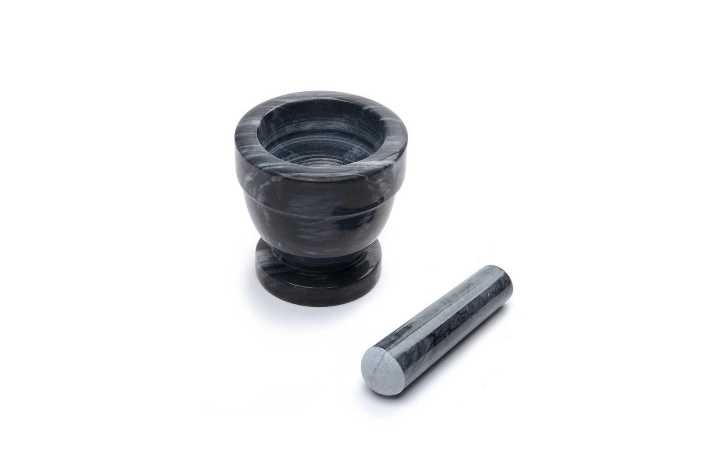 Fox Run Marble Mortar and Pestle, Black, 4"