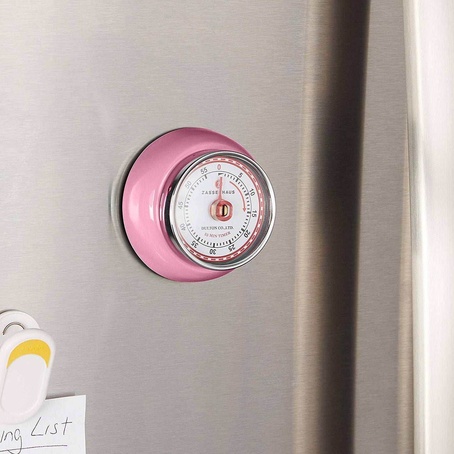 Frieling USA - "Retro" Kitchen Timer, Pink, 2.75” x 1.25"