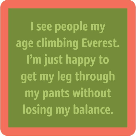 Drinks on Me - COASTER Climbing Everest | Funny Home Gift | Home Bar Decor