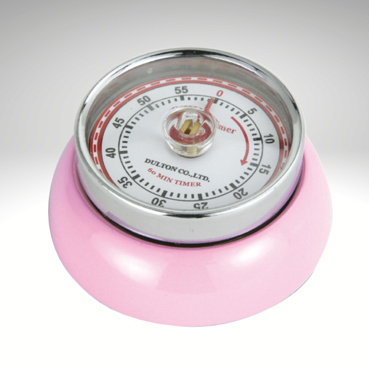 Frieling USA - "Retro" Kitchen Timer, Pink, 2.75” x 1.25"