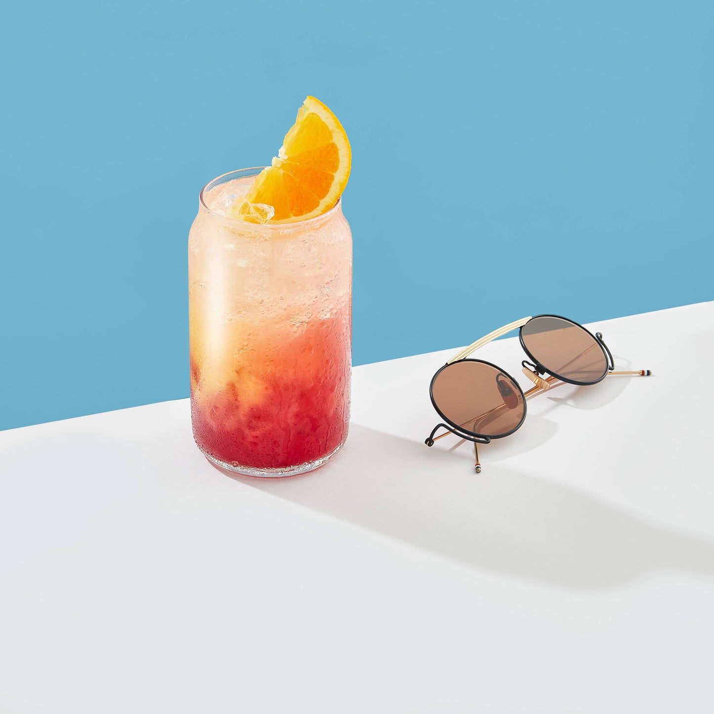JoyJolt - Classic Can Shaped Tumbler Drinking Glasses, Set of 2