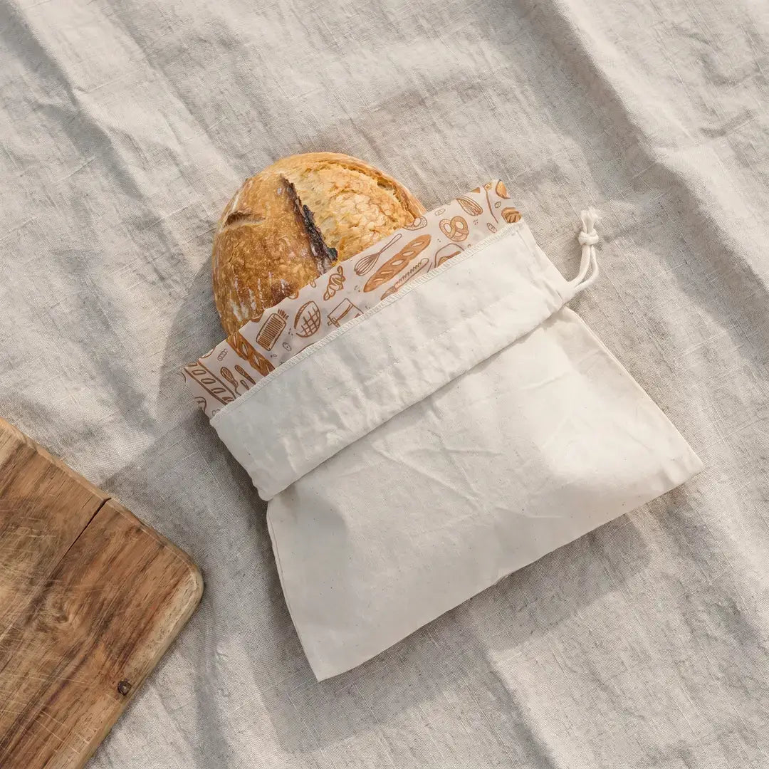 Bee's Wrap - Bees Wrap Reusable Beeswax Lined Artisan Bread Bag - Natural
