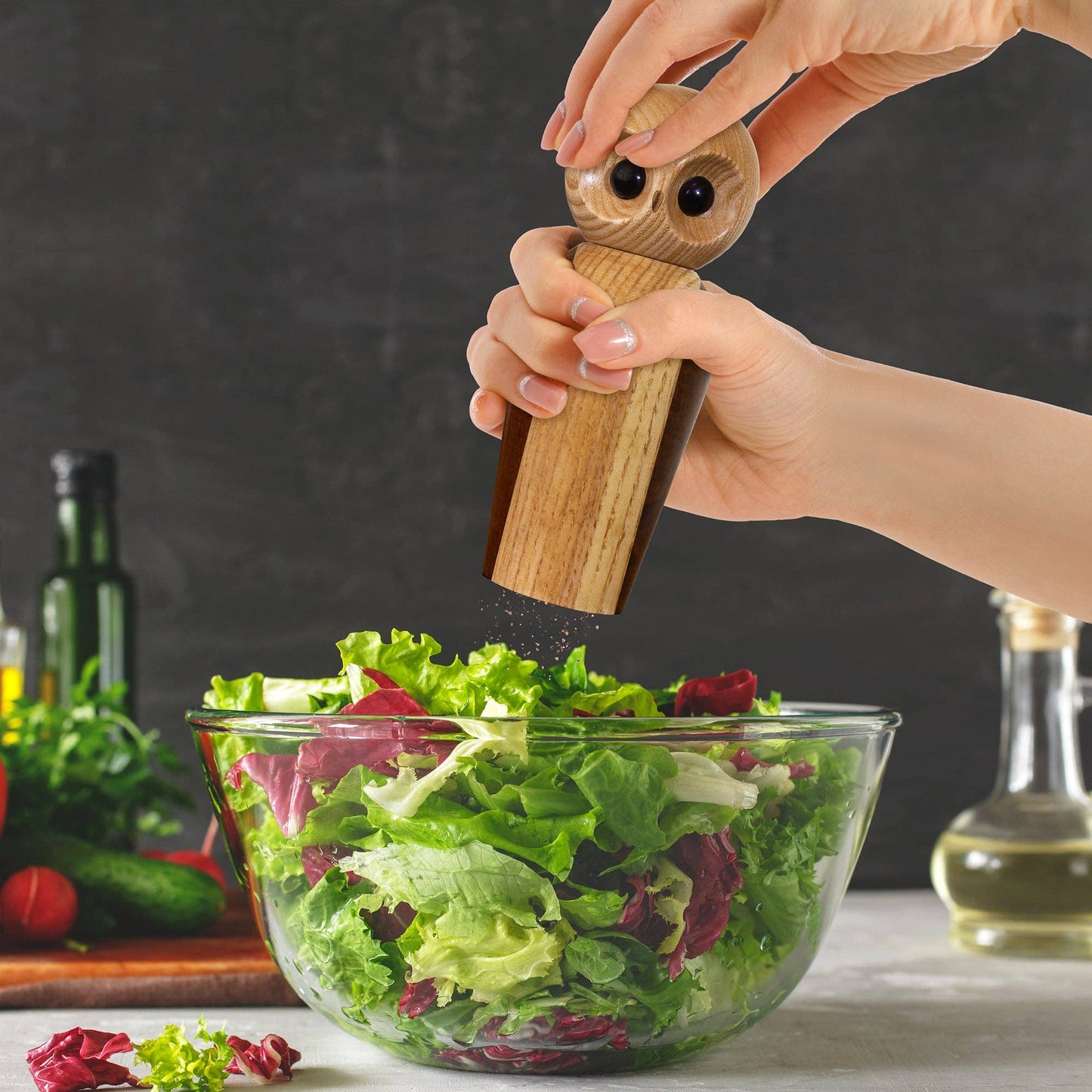 Totally Bamboo - Rock & Branch® Owl Refillable Pepper Mill