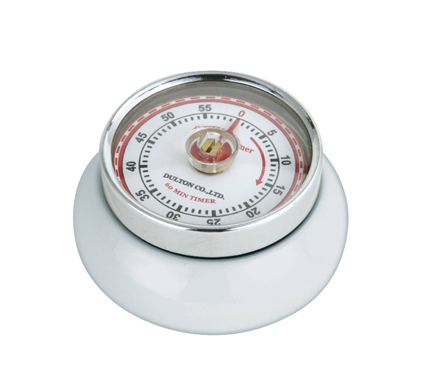 "Retro" Kitchen Timer, White, 2.75" x 1.25"