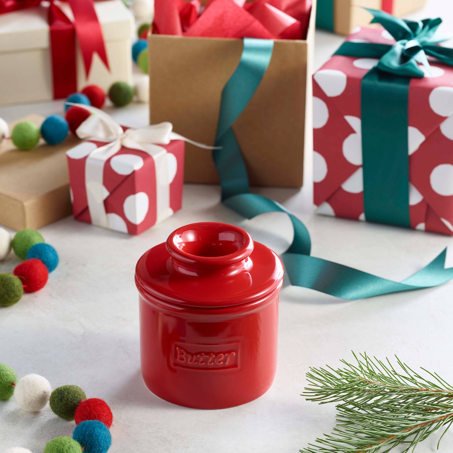 The Original Butter Bell® Crock - The Original Butter Bell® Crock - Cafe Maraschino Red