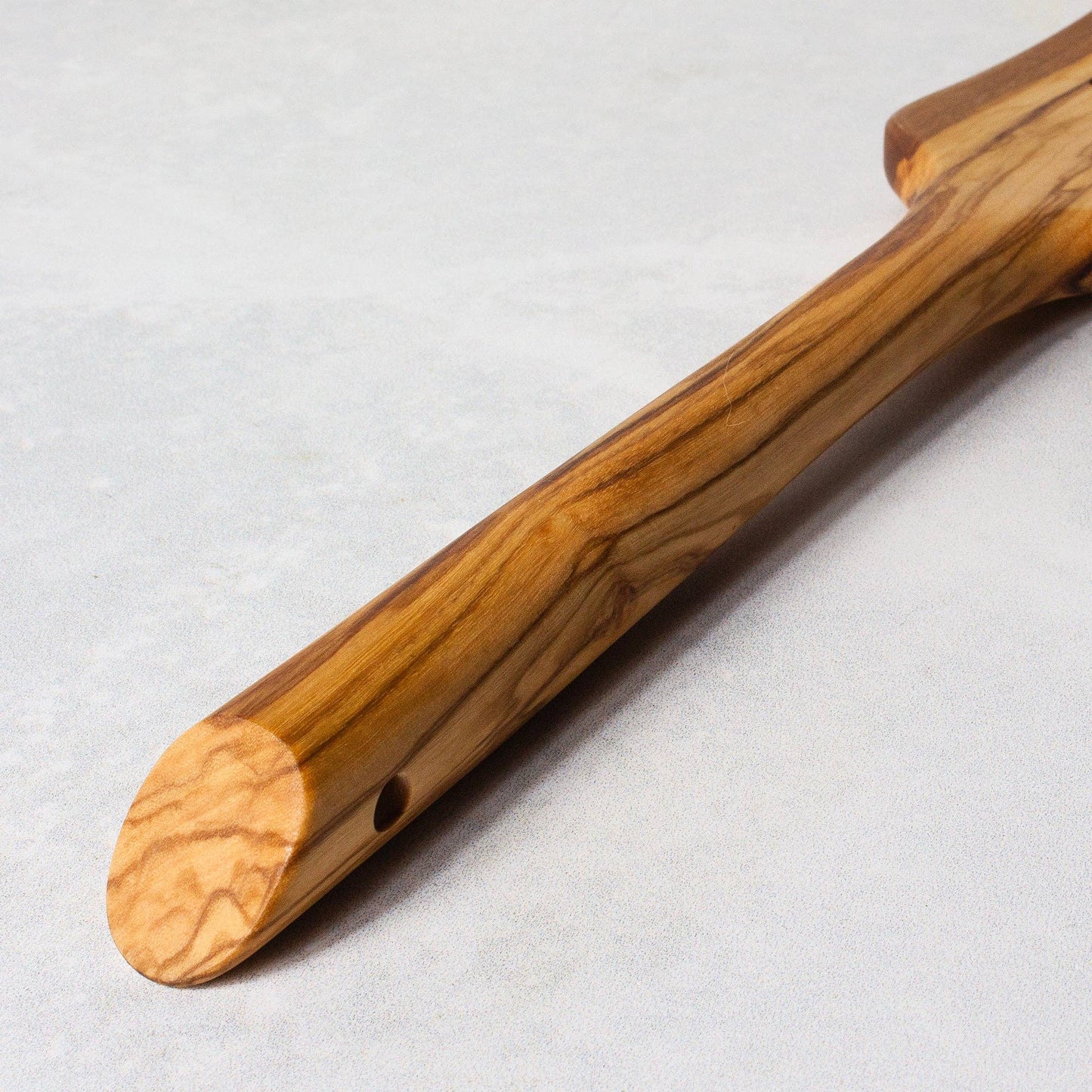 Totally Bamboo - Rock & Branch® Olive Wood Slotted Spurtle, Safe for Nonstick