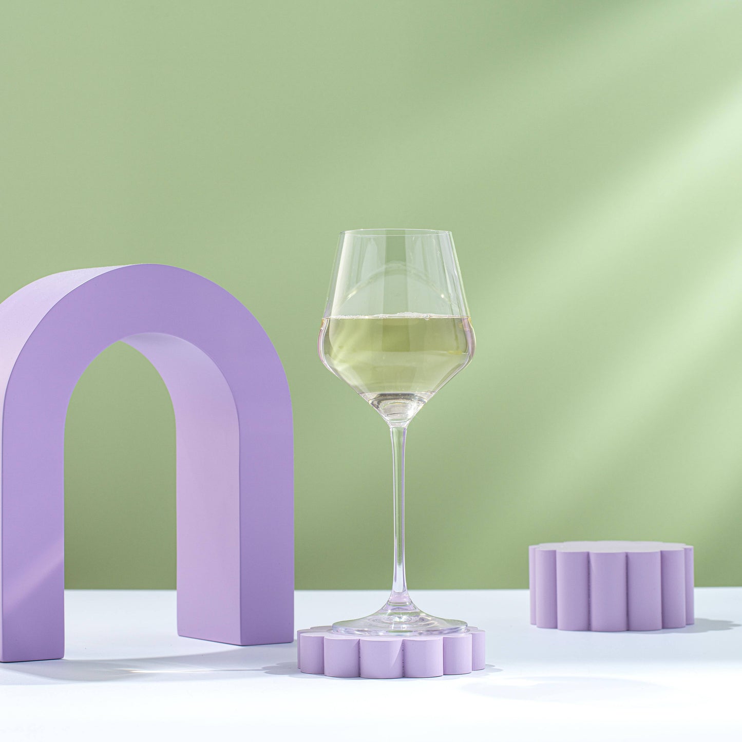 JoyJolt - Layla White Wine Glasses, 13.5 Oz Set of 4
