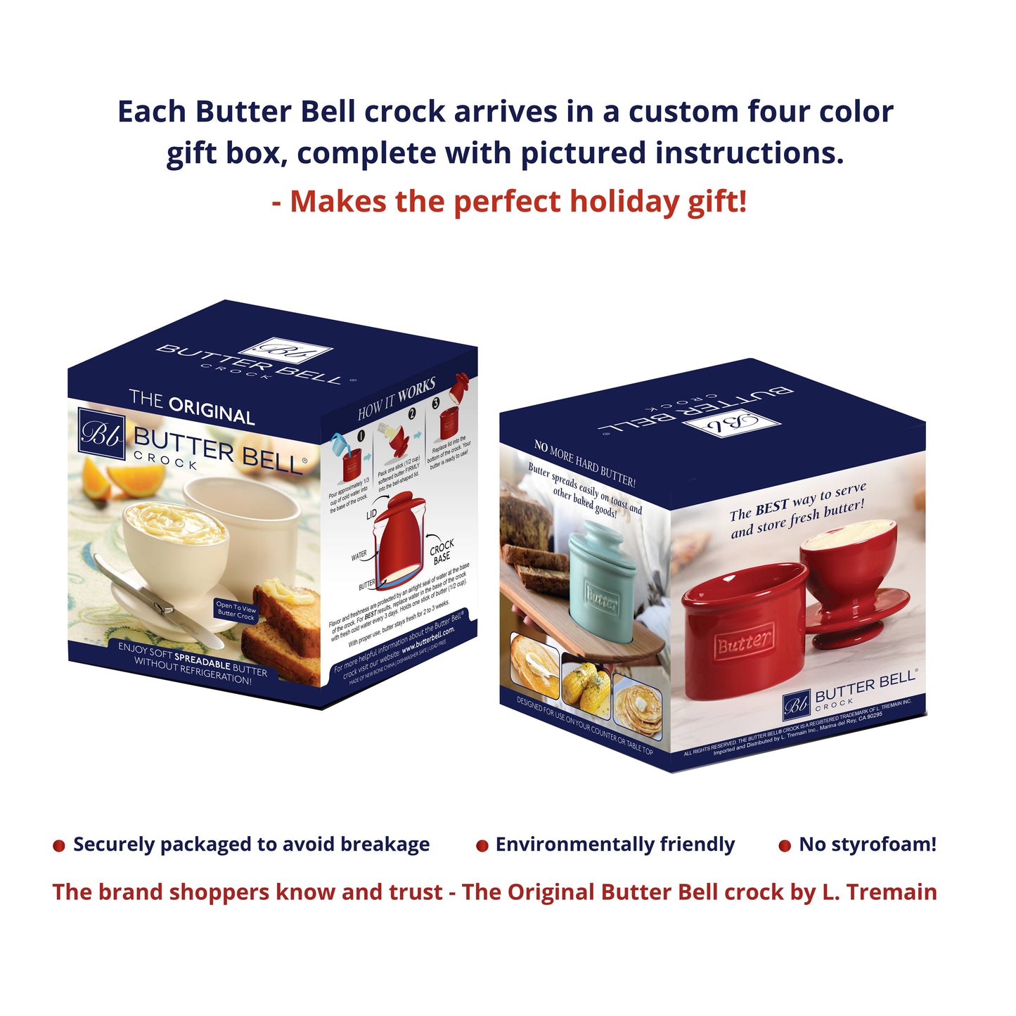 The Original Butter Bell® Crock - The Original Butter Bell® Crock - Cafe Cobalt Blue