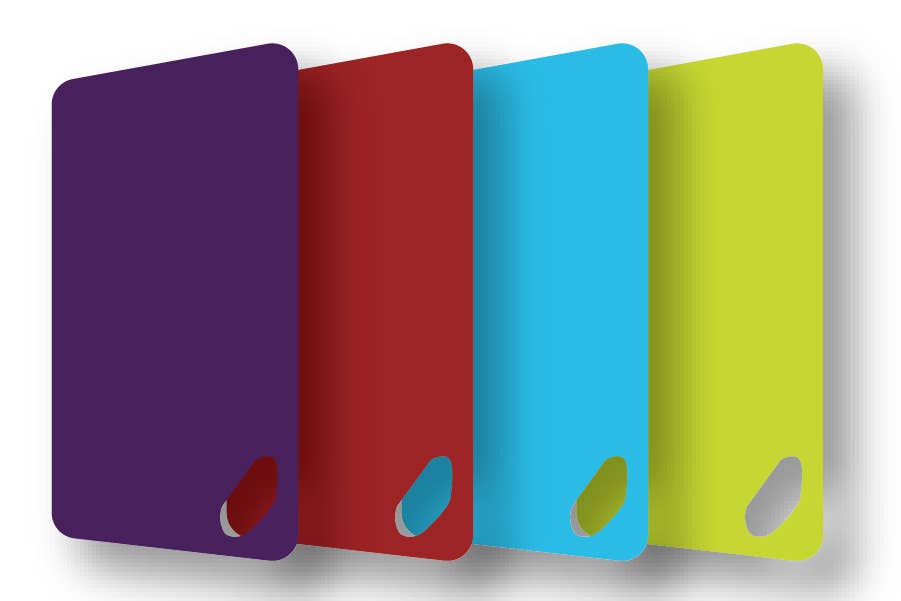 KITCHEN BASICS Cutting Mat 4PC/ST Large Assorted Colors