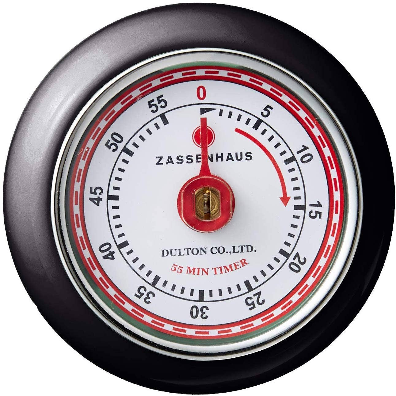 "Retro" Kitchen Timer, Black, 2.75” x 1.25"
